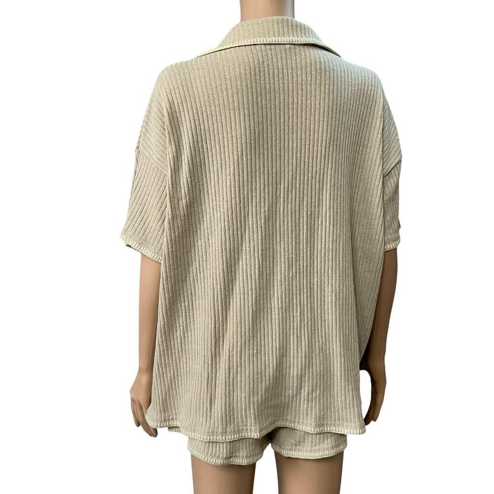 Billy J Eden Two Piece Knit Set Small Top And Shorts Casual Loungewear Vacation - Picture 3 of 12